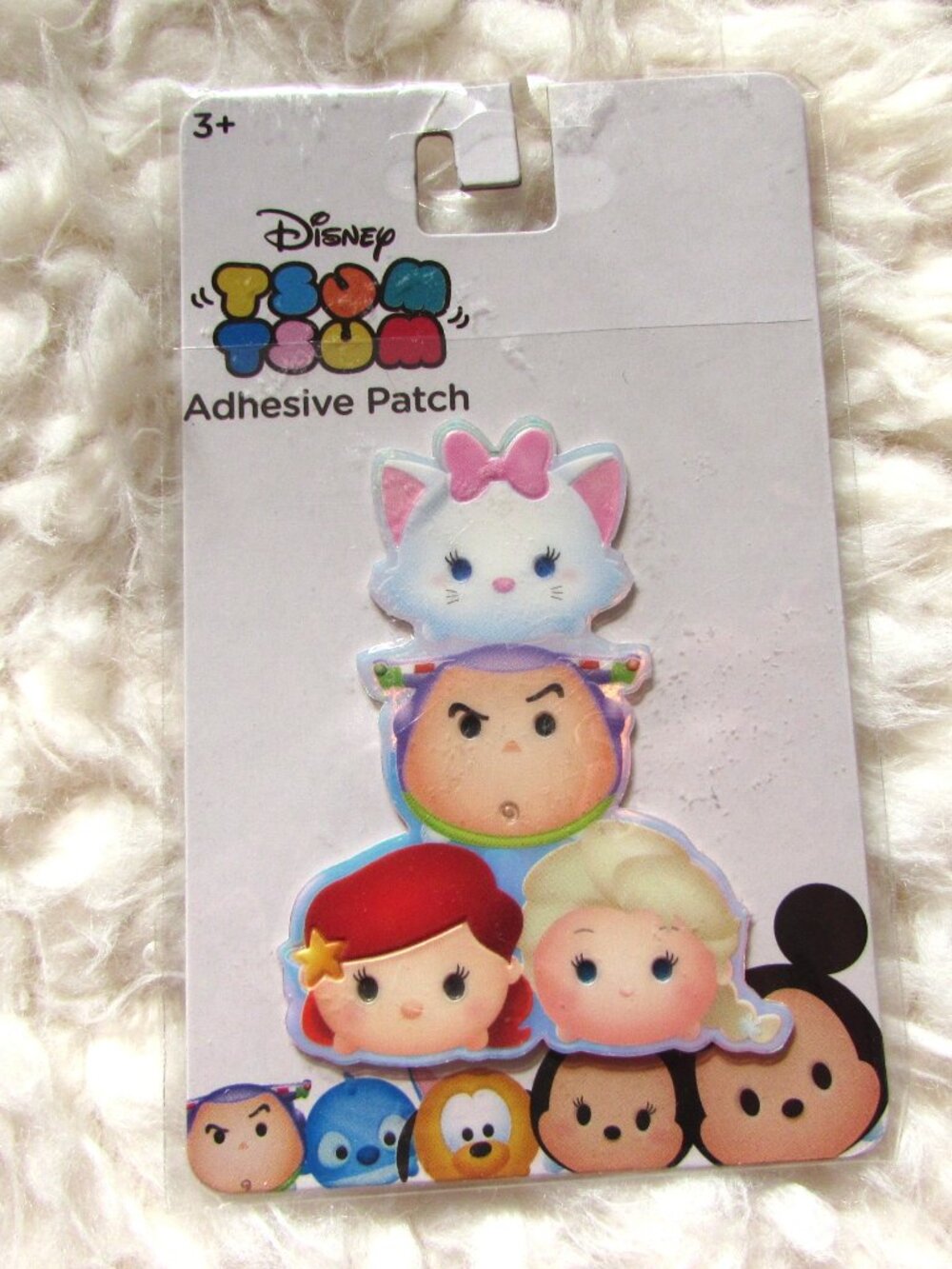 Disney Tsum Tsum Ariel Elsa Buzz Lightyear Marie Adhesive Sticker Patch 2" x 2.5